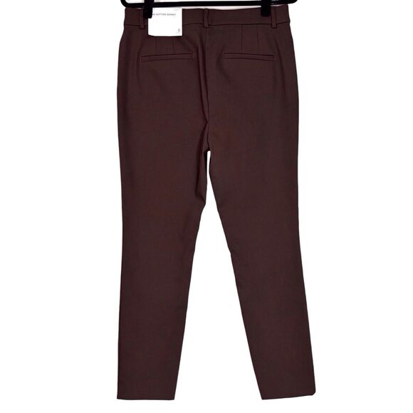Loft Sutton Skinny Curvy Ankle Pants Stretch Preppy Work Career Brown Size 8 NWT - Picture 3 of 8